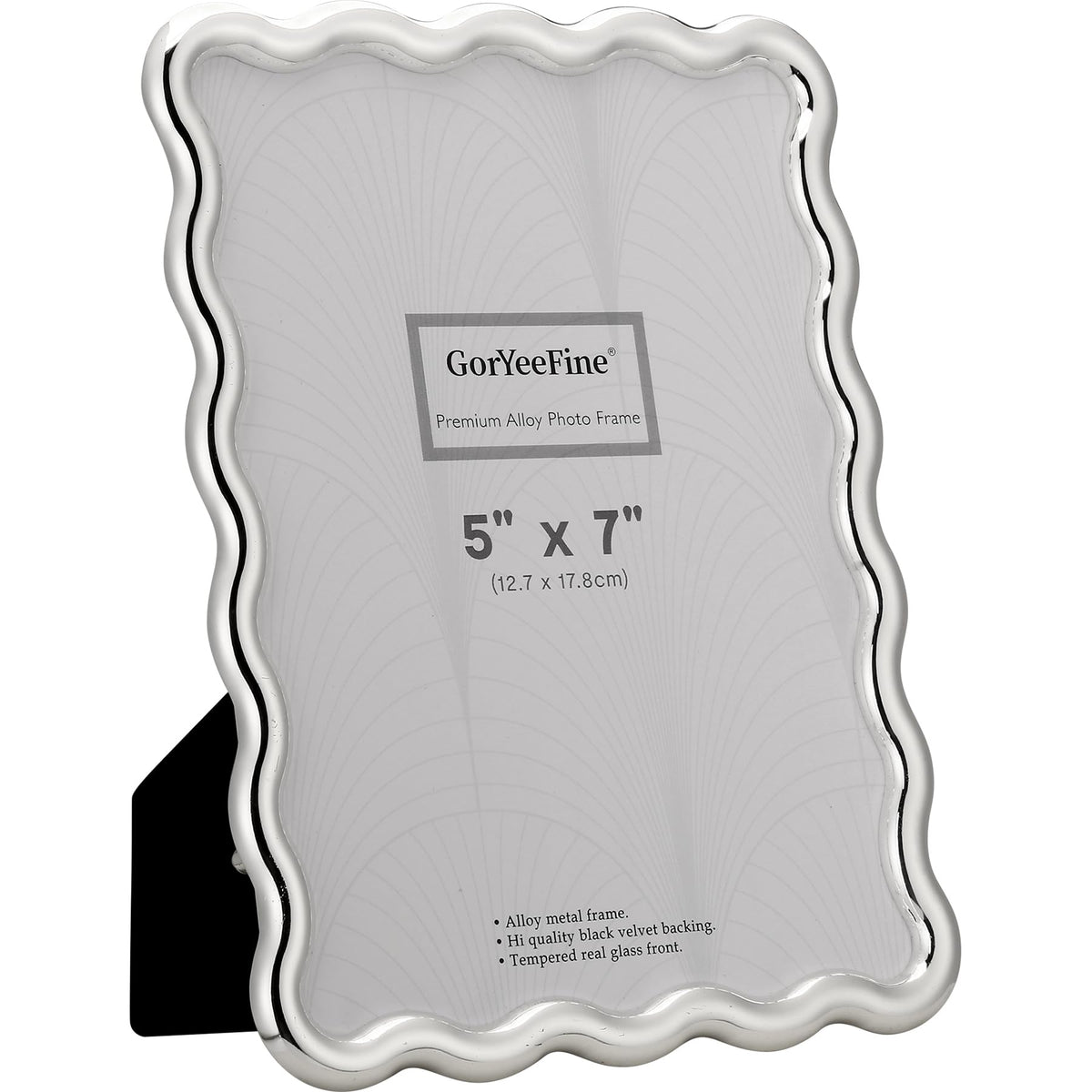 GorYeeFine modern glamour wave detail enhances any shelf or desk.