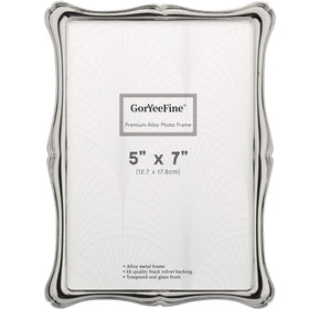 GorYeeFine Silver 5x7 frame front view shows premium alloy durability and elegance.