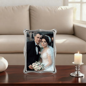GorYeeFine silver frame side angle highlights sleek profile for versatile decor.