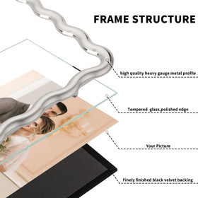 GorYeeFine frame supports vertical or horizontal wall or desk display.