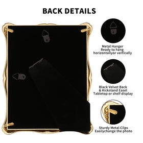 GorYeeFine wall-mount ready gold frame for portrait or landscape hanging.