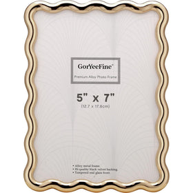 GorYeeFine wave-design gold frame front view showing contemporary style