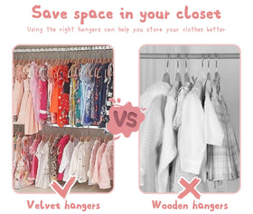 GOSCHE Kids Velvet Hanger supports up to 10 pounds of clothing