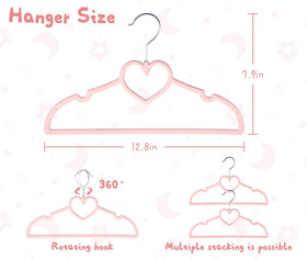 GOSCHE Kids Velvet Hanger chrome hook on a sturdy ABS frame