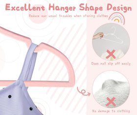 GOSCHE Kids Velvet Hanger non-slip flocking keeps garments in place