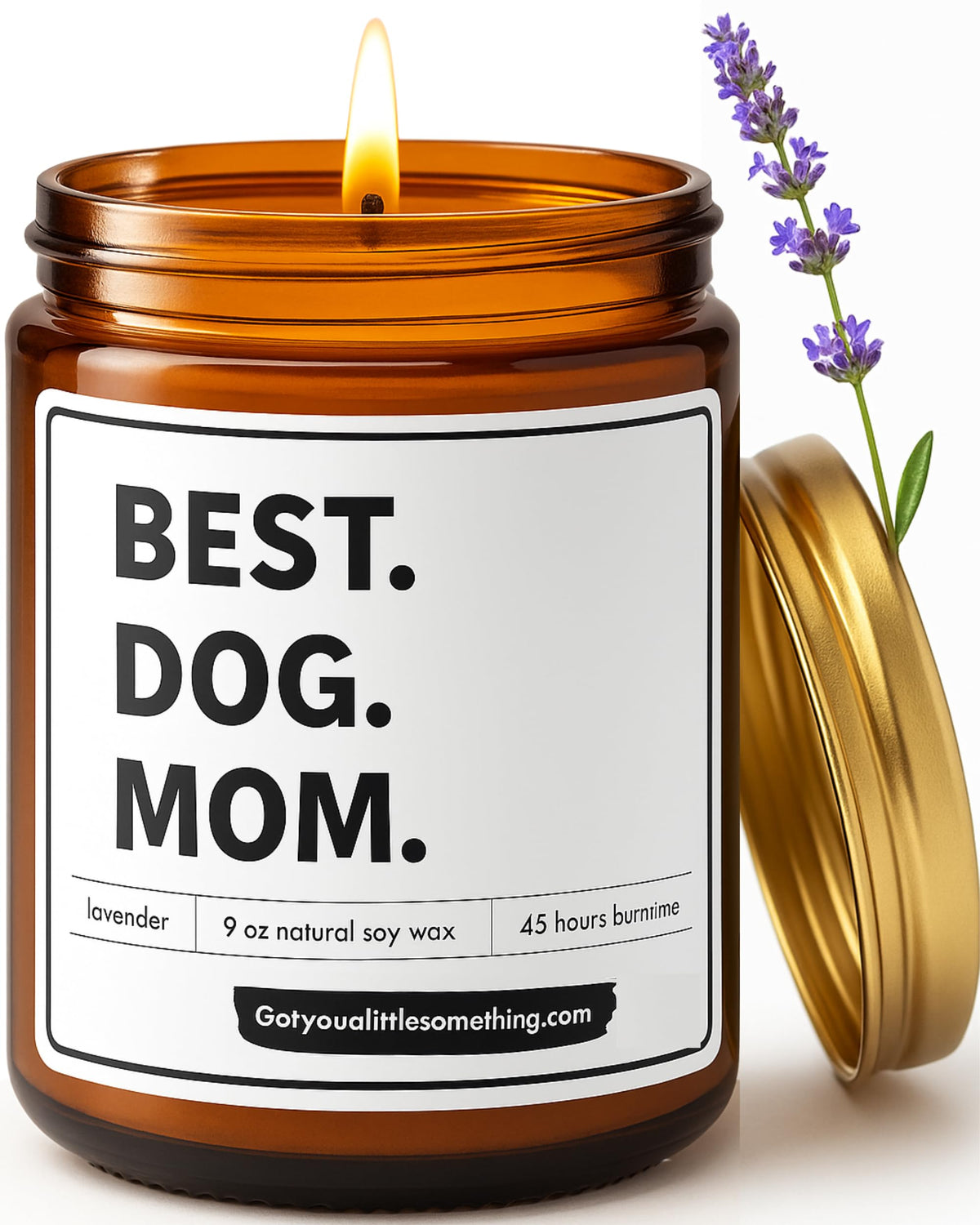 Got you a little something best dog mom candle lavender-vanilla for relaxing evenings.