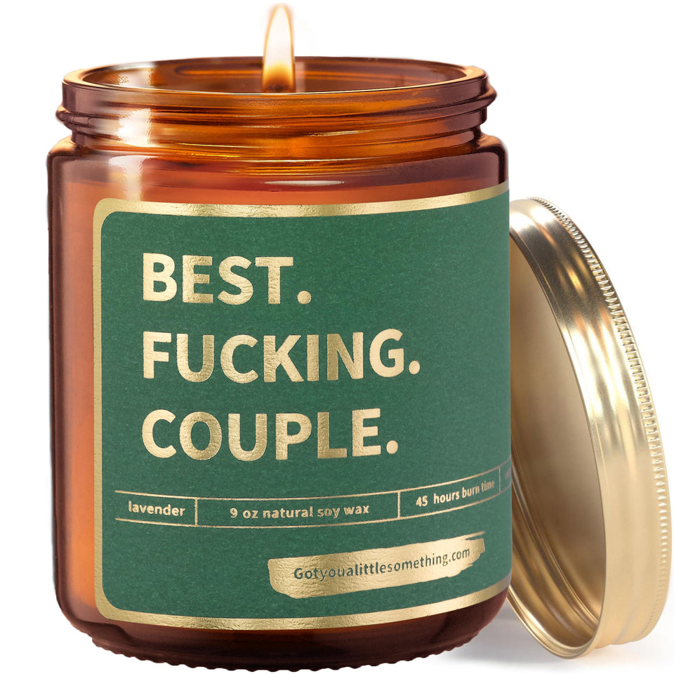 Got You a Little Something lavender vanilla candle in a jar for cozy evenings