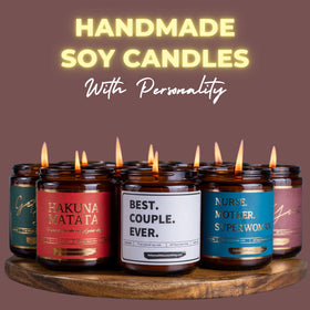 Got You a Little Something natural soy wax detail emphasizes clean burn.