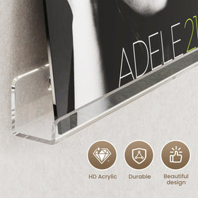 Gotega vinyl display shelf highlights 12-pack layout for organized music collections.