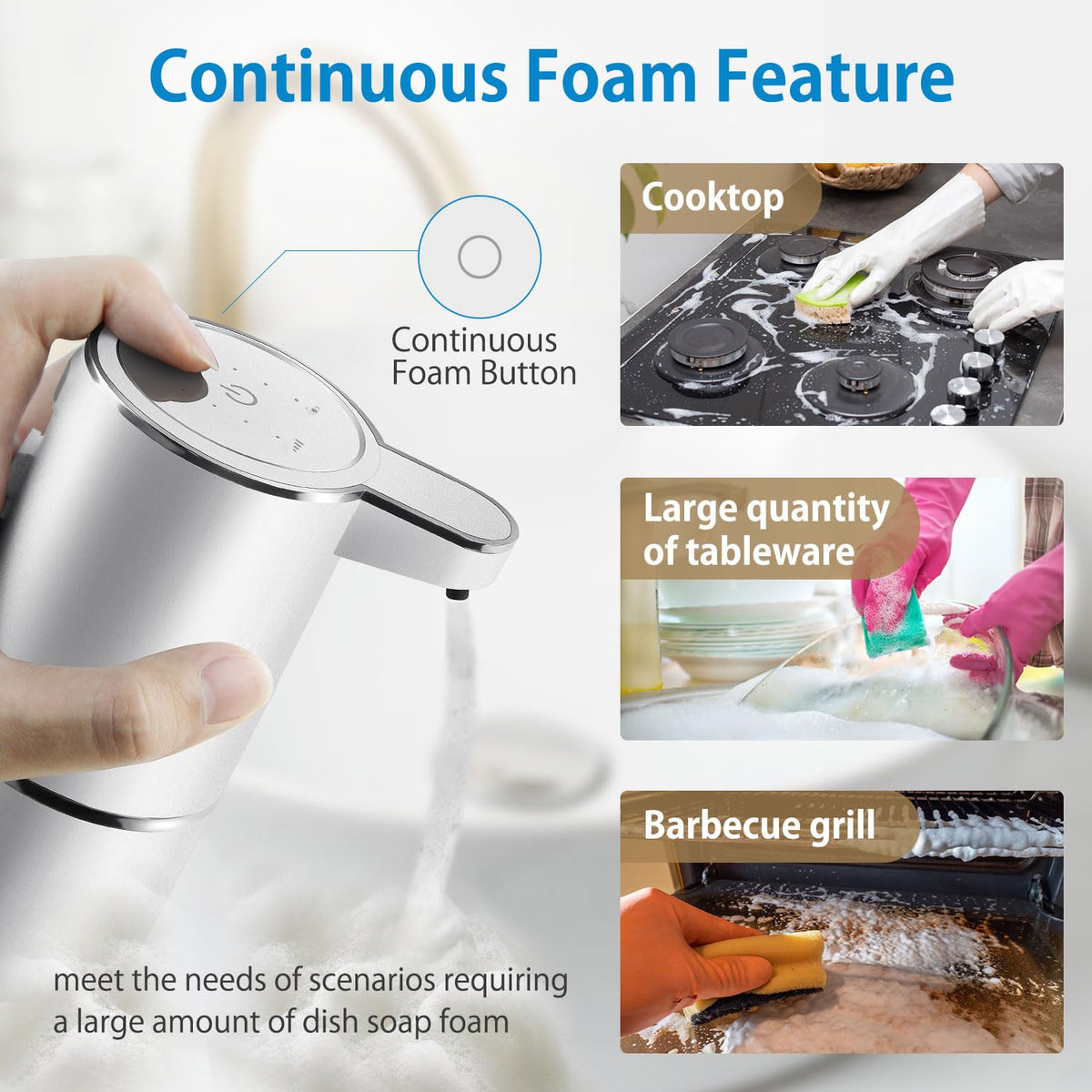 Gotofine 12.8oz capacity window for easy refill monitoring during busy days.