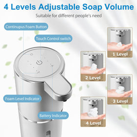 Gotofine sensor-activation close-up highlights instant foam release for quick handwashing.