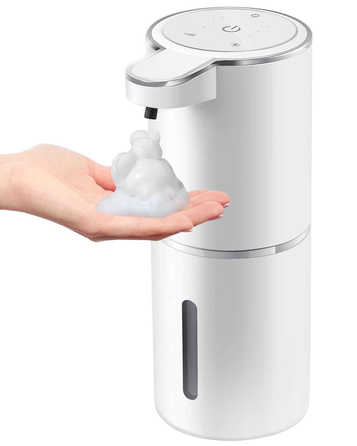 Gotofine automatic foaming soap dispenser in action delivers hands-free hygiene for busy kitchens.