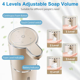 Gotofine continuous foam mode demonstrates steady foam for bulk cleaning