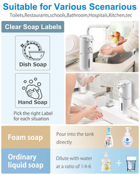 Gotofine foam and liquid compatibility supports foam soap and diluted detergents.
