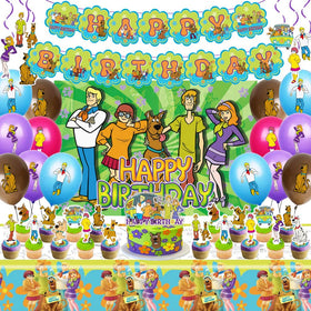 GOTOFUN dog birthday backdrop for Scooby-Doo party photos