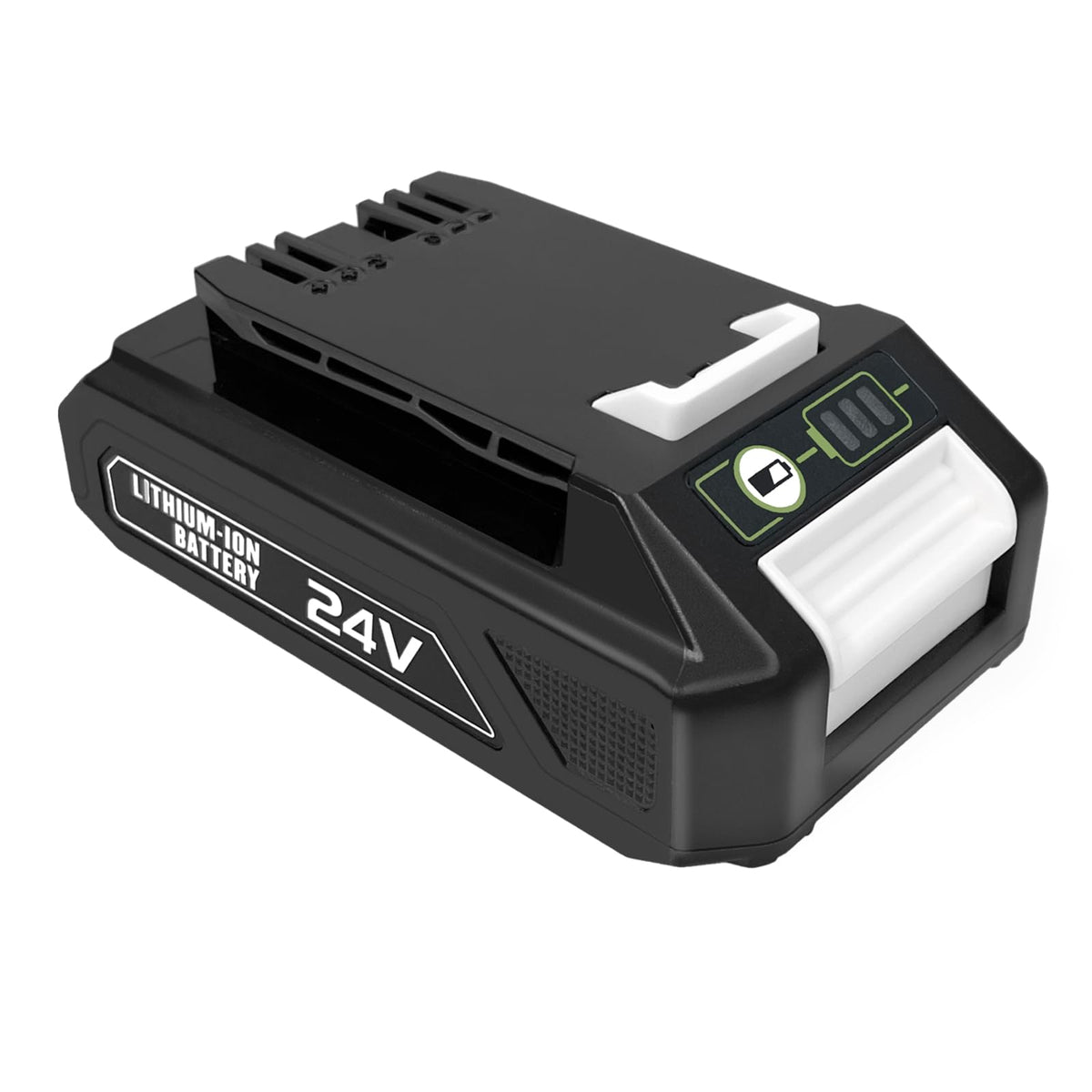 GOXX 24V replacement battery installed on a Bisel vacuum for extended cleaning