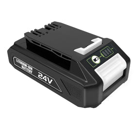 GOXX 24V replacement battery installed on a Bisel vacuum for extended cleaning