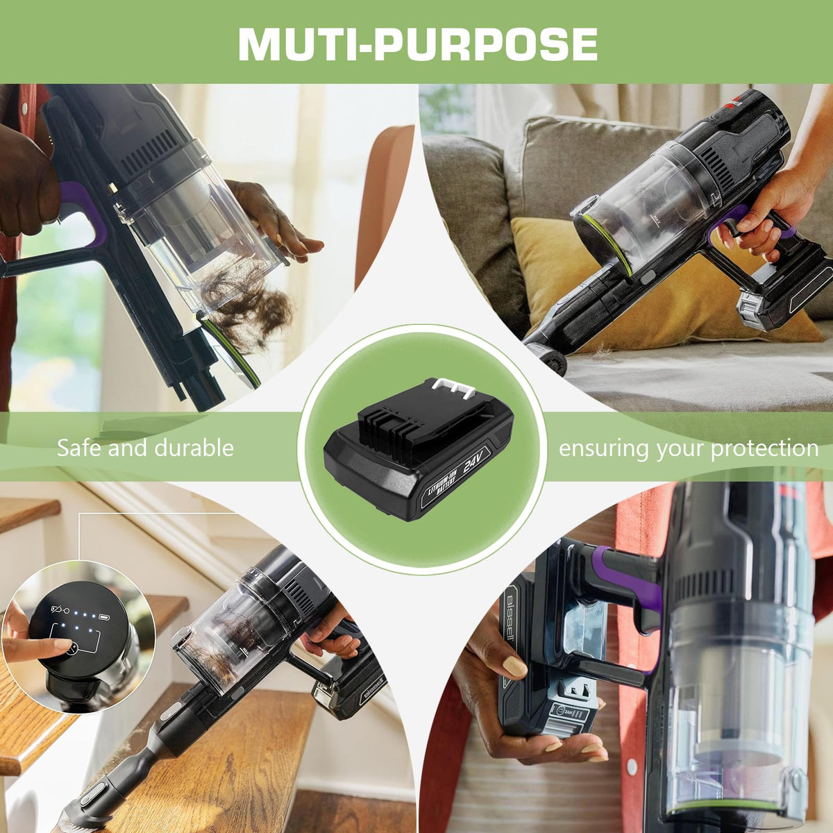 GOXX battery maintains consistent suction power across cleaning sessions