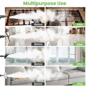 Goyappin handheld steam cleaner tackle floors and furniture with steam power.