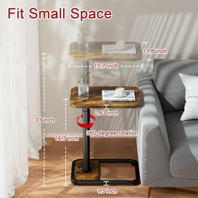 GOYLSER height-adjustable C table aligned with your seating height.