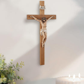 Grace4Joy crucifix corpus detail close-up showing hand-painted realism