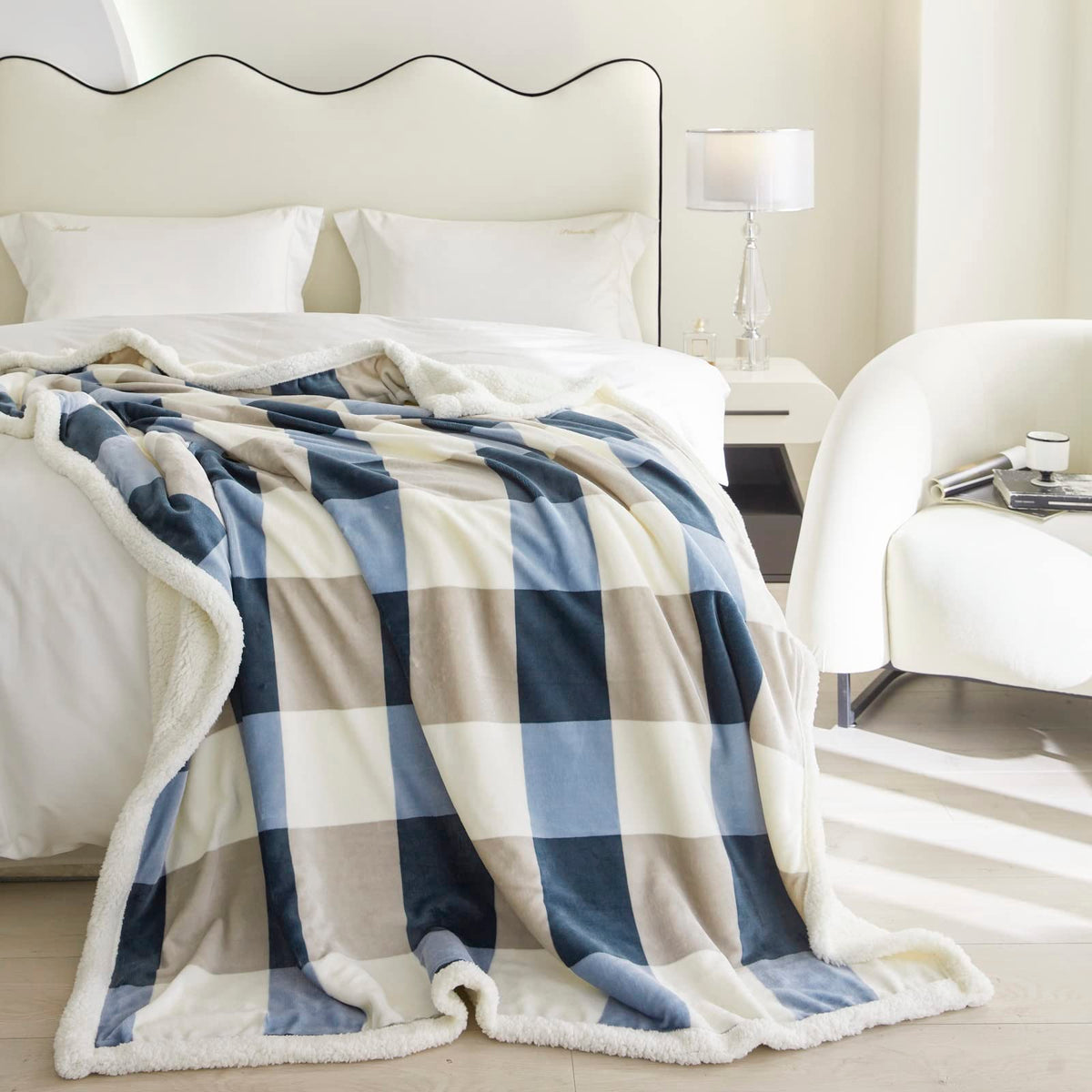 Gracelife cozy bed and couch blanket draped for comfort.