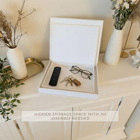 GRACEY LANE bookshelf styling accessory adds depth to shelves.