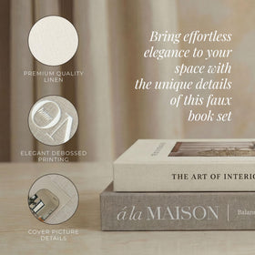 GRACEY LANE two-size set showing varied book spines for layered bookshelf styling.