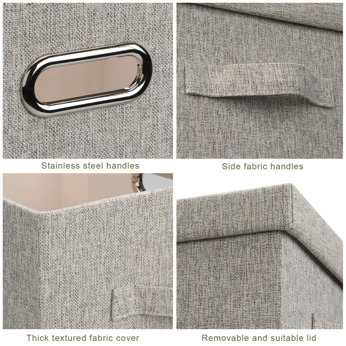 Graciadeco fold-flat bins save space when not in use.