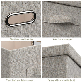 Graciadeco fold-flat bins save space when not in use.