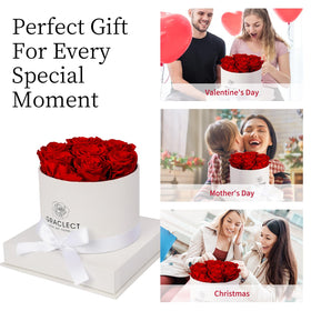 Graclect preserved rose box decor-ready for home or office.