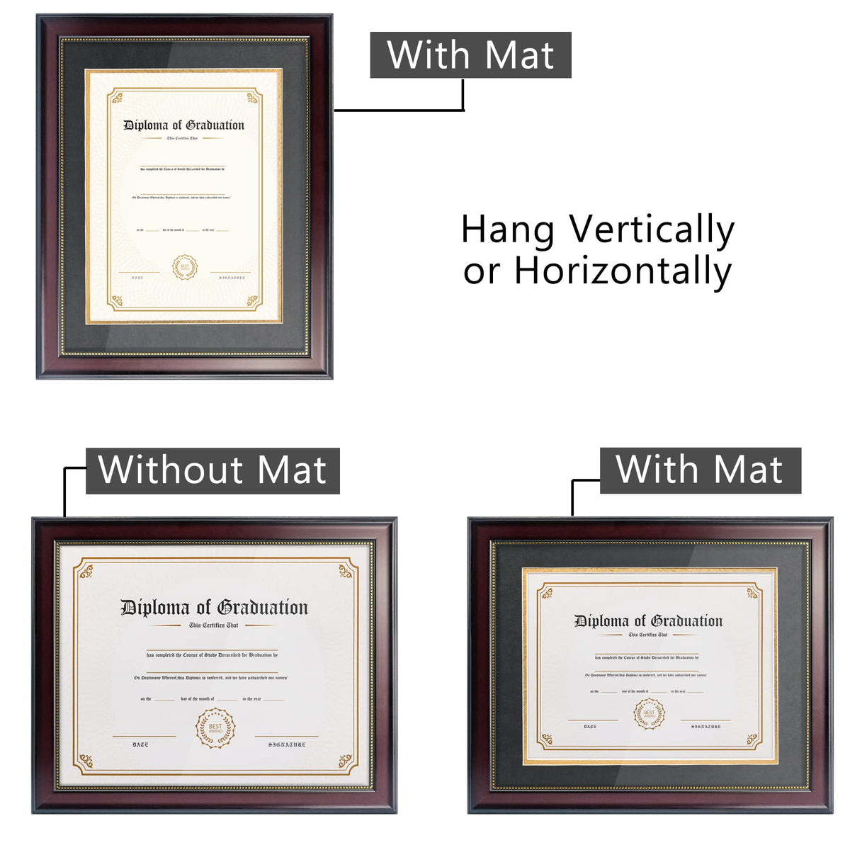 GraduatePro CPA license frame neatly showcases credentials with style.
