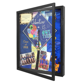 GraduatePro Graduation Shadow Box Frame 16x20 with linen back, ideal for keepsake display.