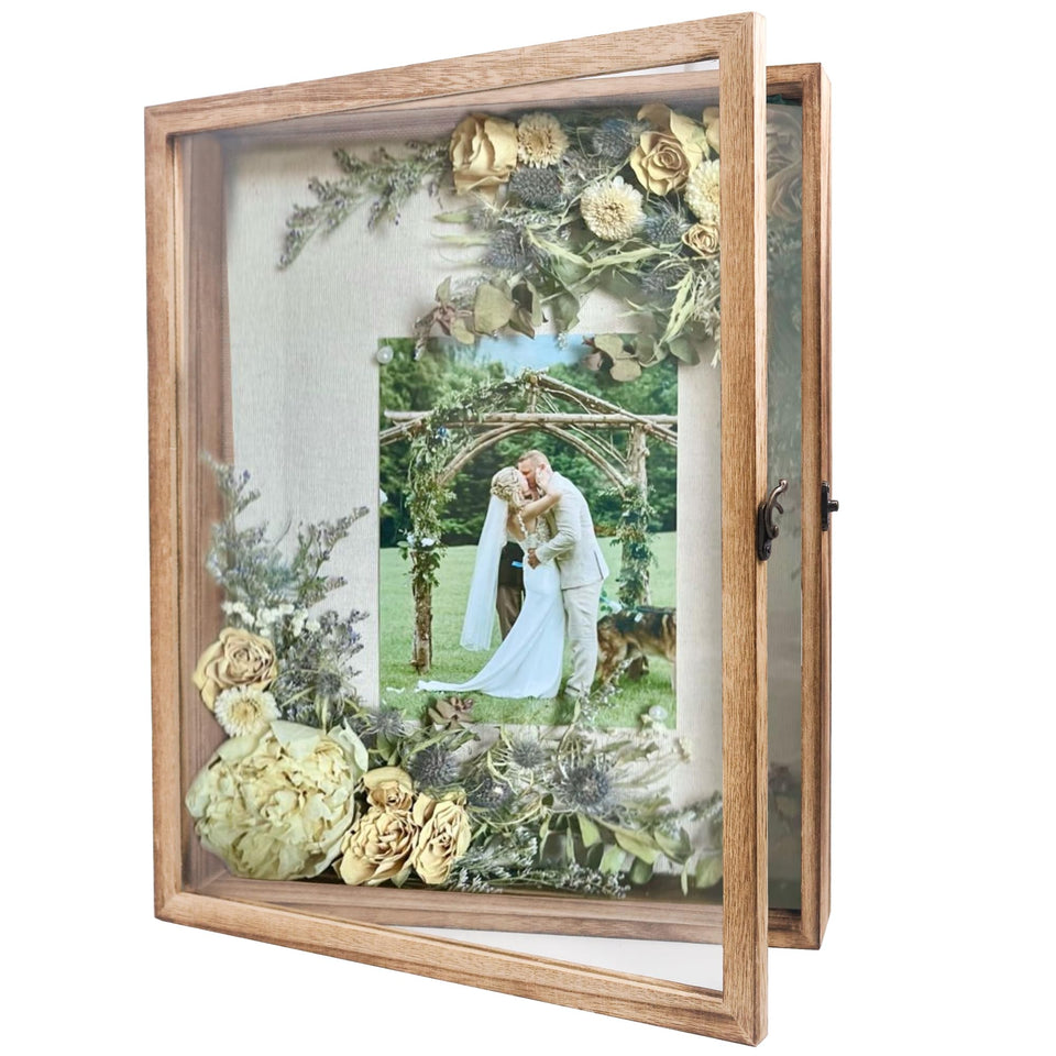 GraduatePro shadow box 13x16 front view shows sturdy wood frame for cherished keepsakes.