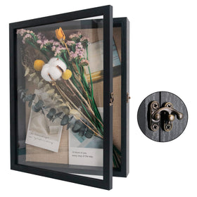 GraduatePro shadow box frame front door with real glass showcases memories securely.