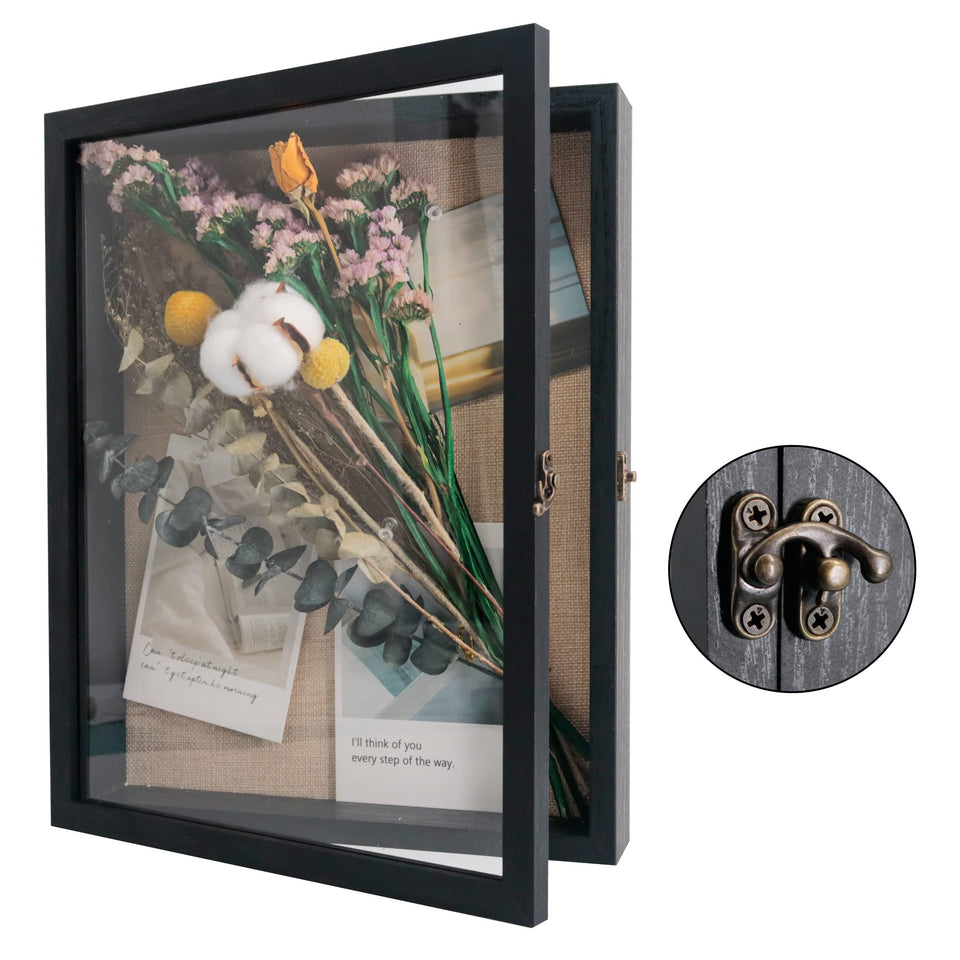 GraduatePro shadow box frame front door with real glass showcases memories securely.