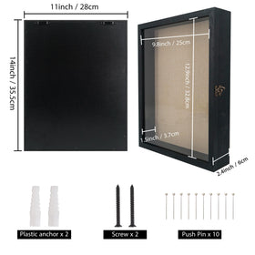 GraduatePro shadow box wall hooks enable effortless display setup.