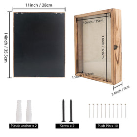 GraduatePro frame interior with 10 pins to arrange keepsakes neatly