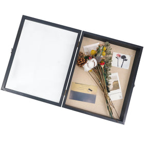 GraduatePro Shadow Box Frame interior depth 1.5 inches fits photos and medals