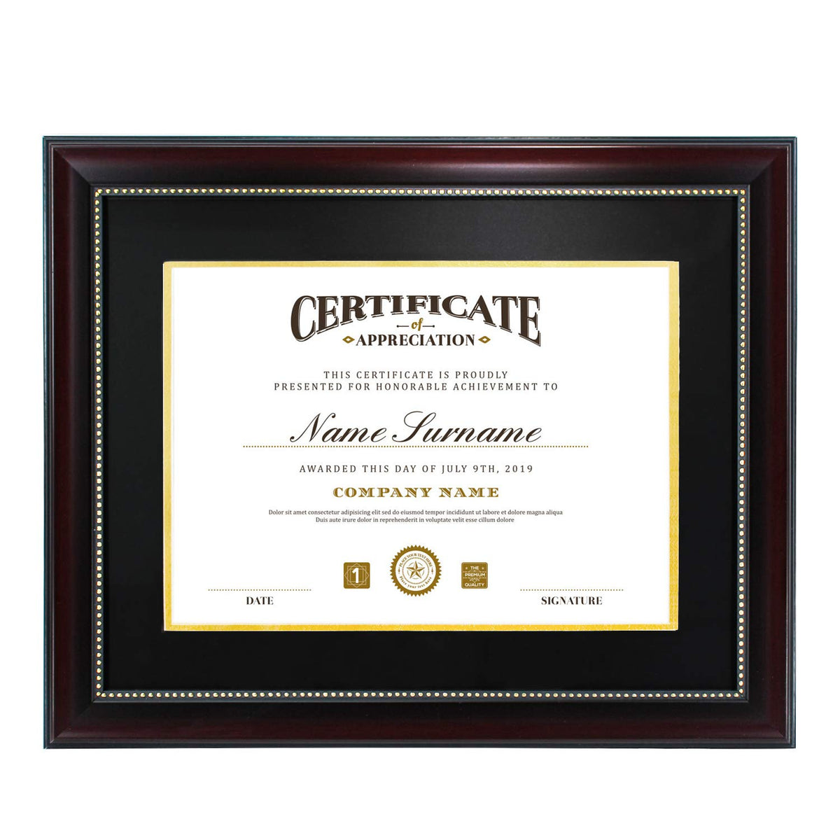 GraduatePro UV protection acrylic shields documents from fading and glare.