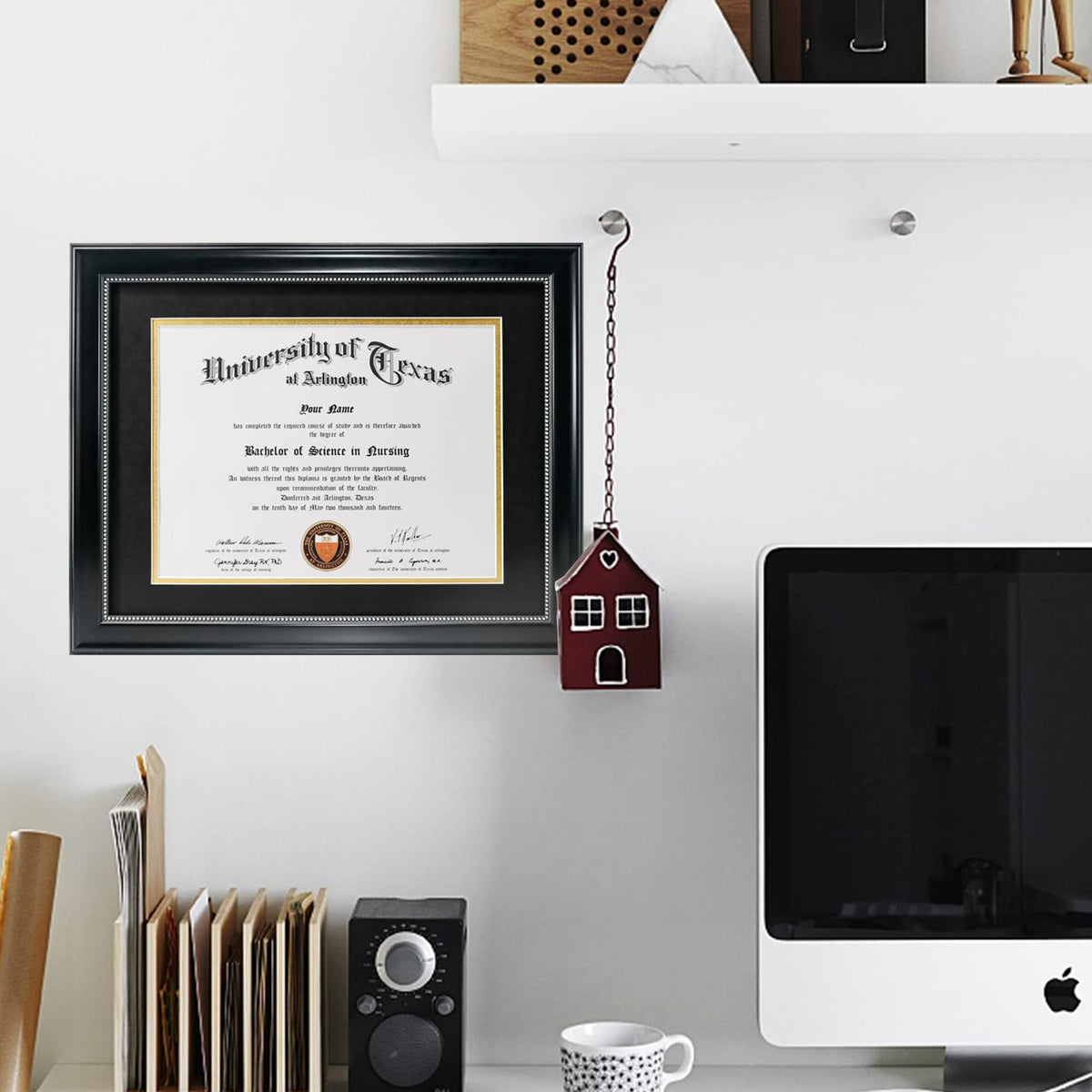 GraduationMall 11x14 frame without mat for diplomas on wall