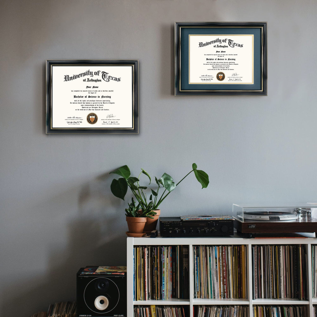 GraduationMall 11x14 frame without mat offers a clean diploma display.