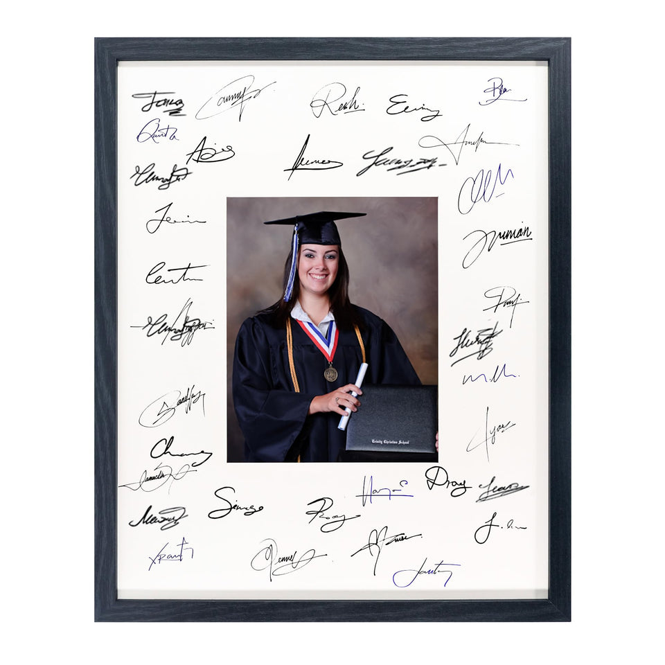 GraduationMall 16x20 black MDF frame ready for wall display.