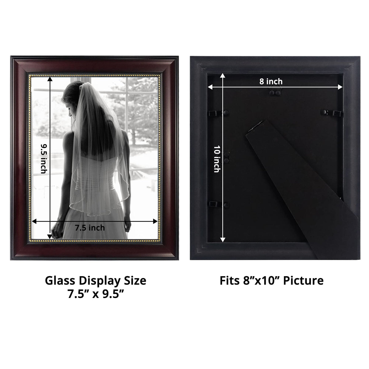 GraduationMall 8x10 frame with easel-back for tabletop display.