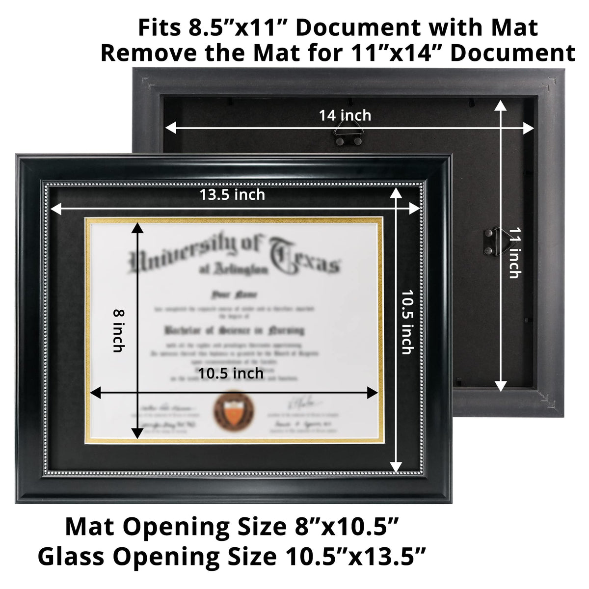GraduationMall frame showcases black wood grain finish