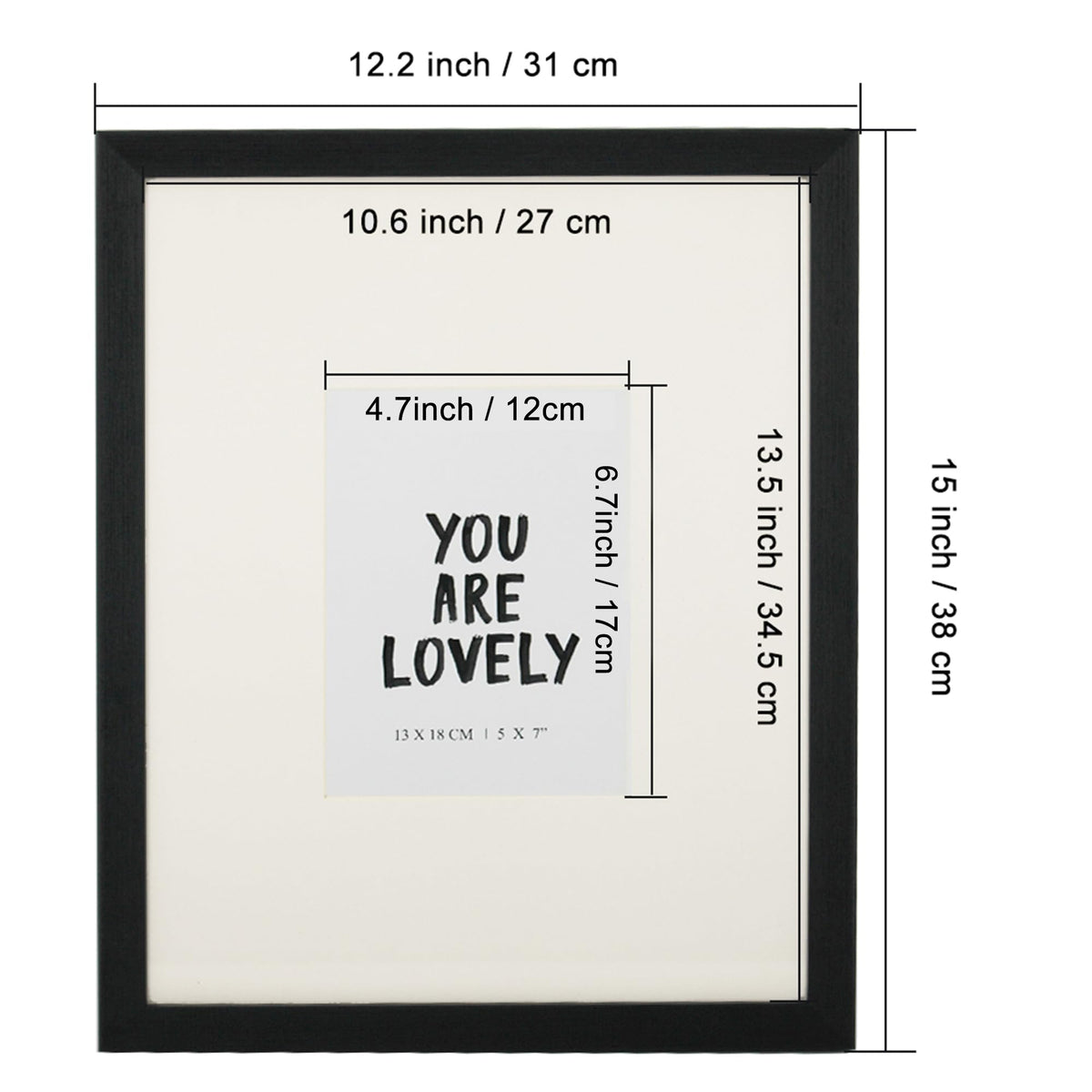 GraduationMall frame with built-in easel for tabletop display