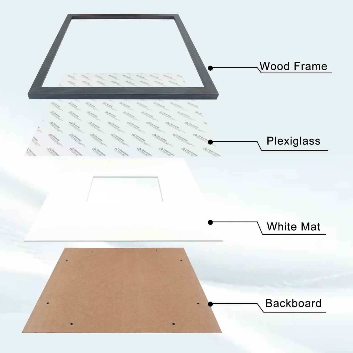 GraduationMall built-in easel supports tabletop display.