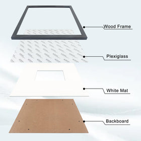 GraduationMall built-in easel supports tabletop display.