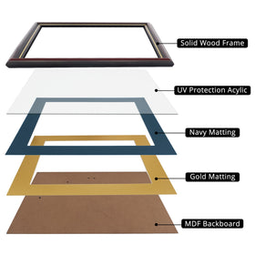 GraduationMall frame displayed horizontally on wall for certificates