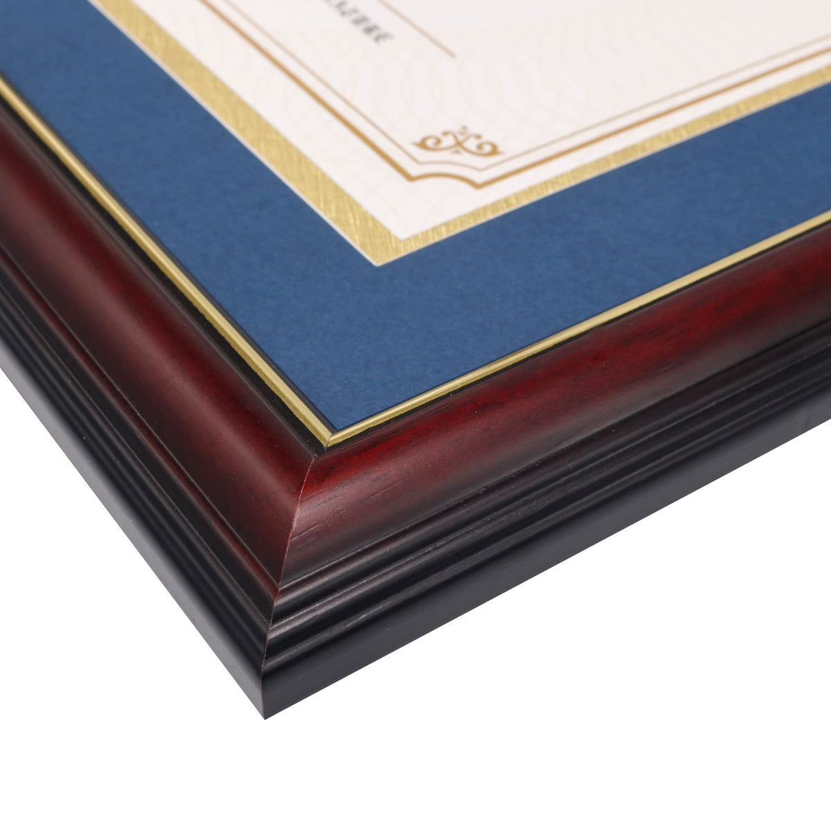 GraduationMall frame displayed vertically on wall for diplomas